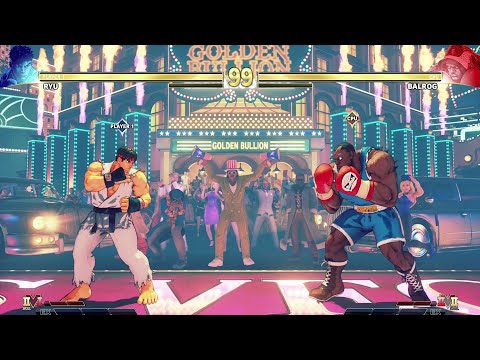 Ryu Vs Balrog (Hardest AI) Street Fighter V:CE