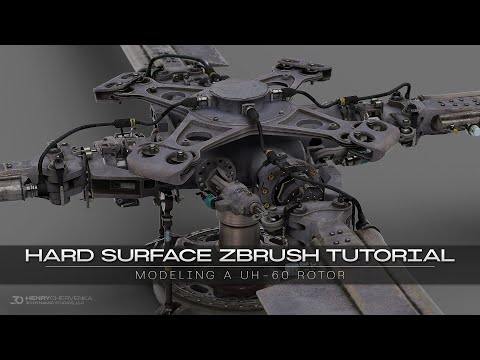 Hard Surface ZBrush Tutorial PROMO // Modeling A UH-60 Rotor