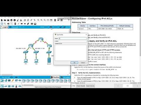 Packet Tracer 4.3.2.6 - Configuring IPv6 ACLs
