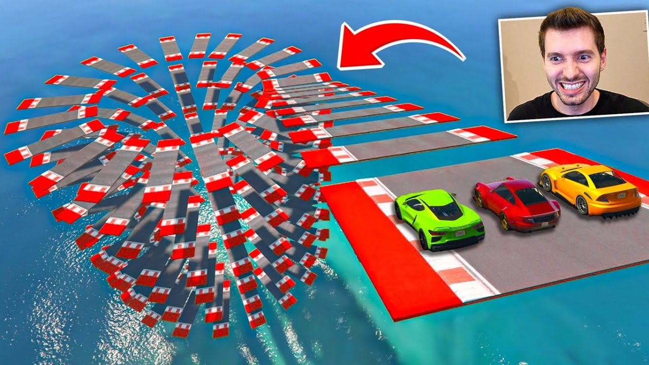 GTA V Online: infinito! CORRIDA com uma RAMPA DE LEGO CORTADA!