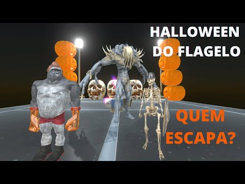 Quem Escapa do Flagelo na Ponte Halloween? Qual Facção Ganha? - Animal Revolt Battle Simulator
