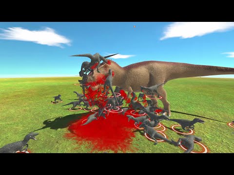 50 RAPTORS VS EVERY UNIT Animal Revolt Battle Simulator