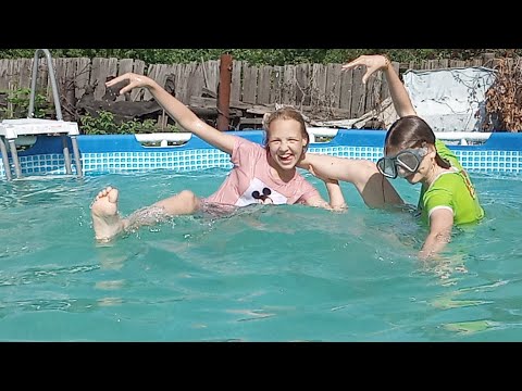 Hurray, Swimming in the Pool !!! Ура, Купаемся в Бассейне!!! 