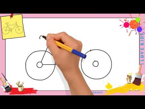 Dessin vélo 3 - Comment dessiner un vélo FACILEMENT etape par etape pour ENFANTS