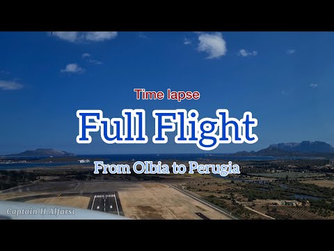 Flight from Olbia to Perugia | time lapse