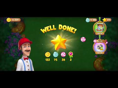 Gardenscapes Level 4084 - 2 (Red Level - Hard Level) NO BOOSTERPlaying gardenscapes hard level 4084