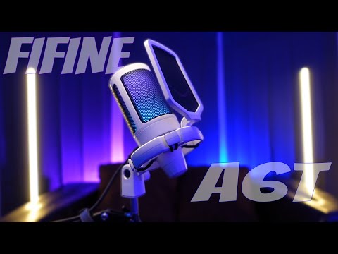FIFINE T669 PRO3 laidinis mikrofonas su RGB apšvietimu ir stovu | USB video