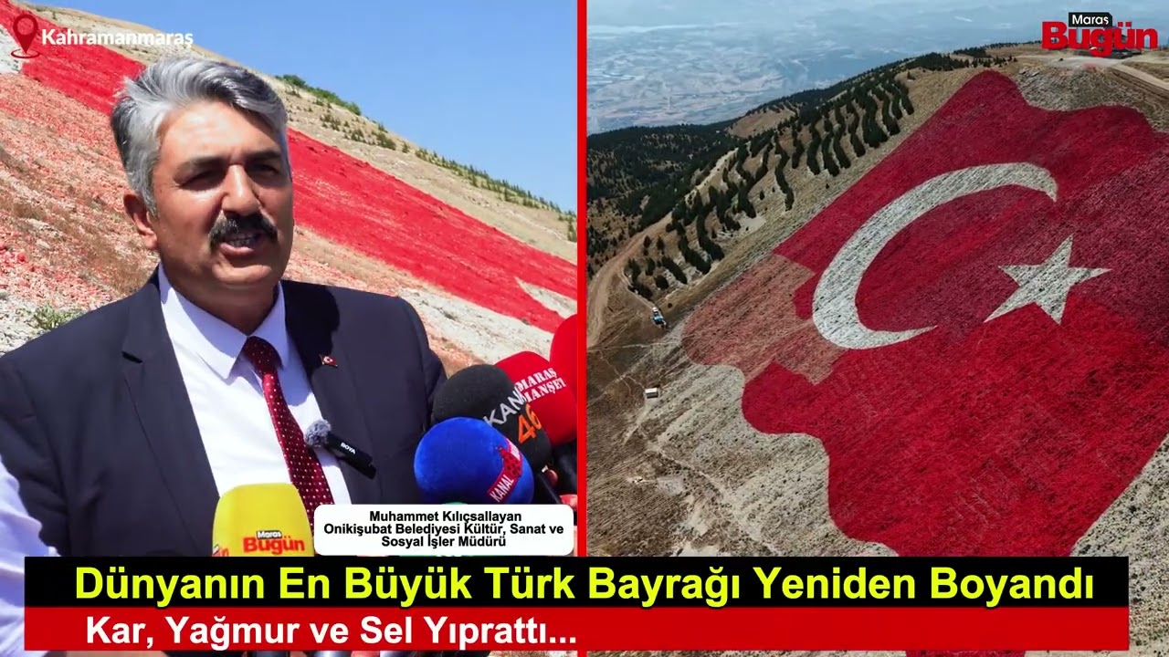 Dünyanın En Büyük Türk Bayrağı Yeniden Boyandı