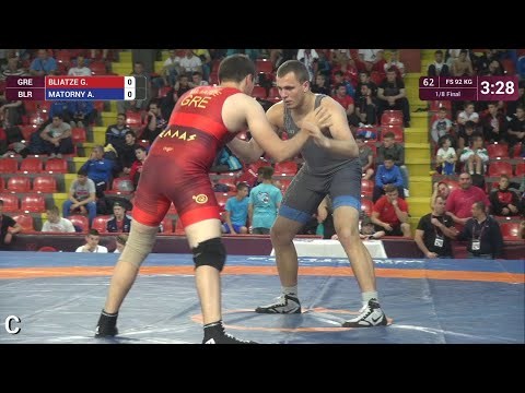 1/8 FS - 92 kg: G. BLIATZE (GRE) v. A. MATORNY (BLR)