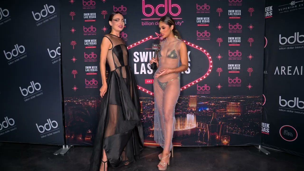 Venezuelan Model Valentina Montiel with Model Elena at ArtHeartsFashion LV Swim Week