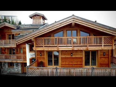 Chalet Scalotta in Courchevel, viewed from the air