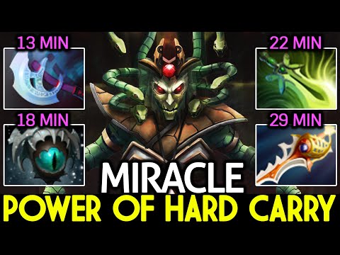 MIRACLE [Medusa] Power of Hard Carry 34 Min Full Core Items Dota 2