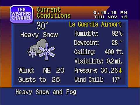 weatherstar 4000 simulator v4 - major snowstorm in nyc, 11-15-18