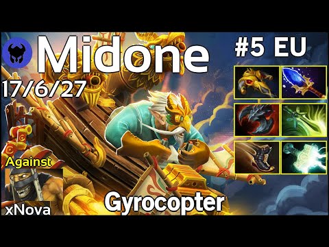 Midone [Secret] plays Gyrocopter!!! Dota 2 7.21