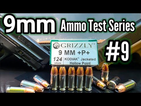 9mm Ammo Testing Series: #9 Grizzly 124gr +P+ Kodiak JHP Glock 17 and M\u0026P 9mm| Accuracy/Gel