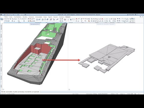 ALLPLAN 2020 Bodenplatte mit Gefälle via Baugrube erstellen