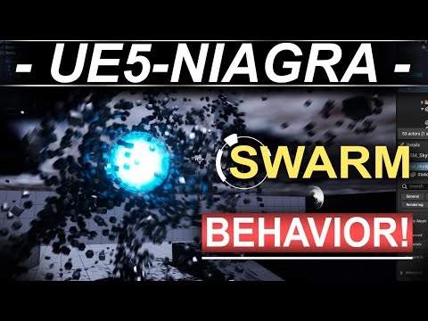 Unreal5 Niagra VFX: 3D SWARM Behavior - (1 MINUTE!!)