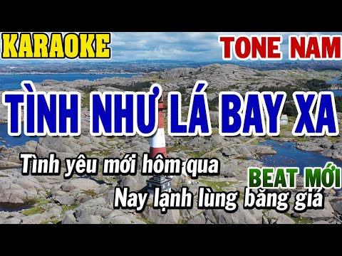 Karaoke Tình Như Lá Bay Xa Tone Nam | Beat Mới Chuẩn | 84