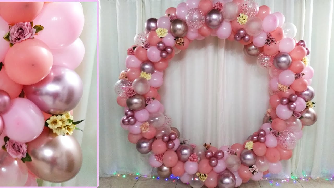 Como Fazer Arco de Balões Para Casamento Com Flores Decoração Festa Montar Arco de Balão Aniversário