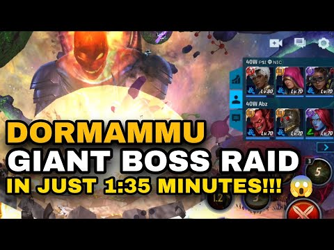 MARVEL Future Fight - My FASTEST run in GBR!!! (DORMAMMU KILL IN JUDT 1:35 MINUTES ONLY!)