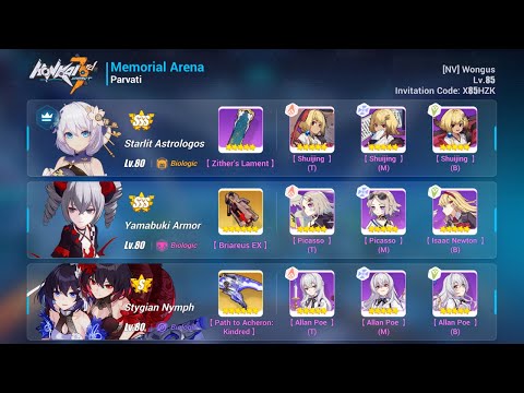 HI3 Exalted MA Parvati - 37632 (31360) SA/DK/SN (Maxed Whisperer's) 3* Tesla