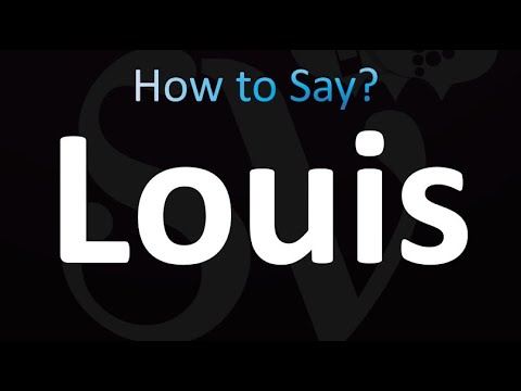 How to Pronounce Louis (English & French)