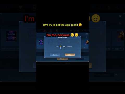 let's try to get the epic recall 😣#shorts #mlbb #mobilelegends