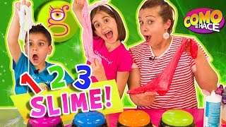 1 2 3 SLIME con CÓMO SE HACE - Un Dos Tres SLIME con MARTA, LARA y NIKO