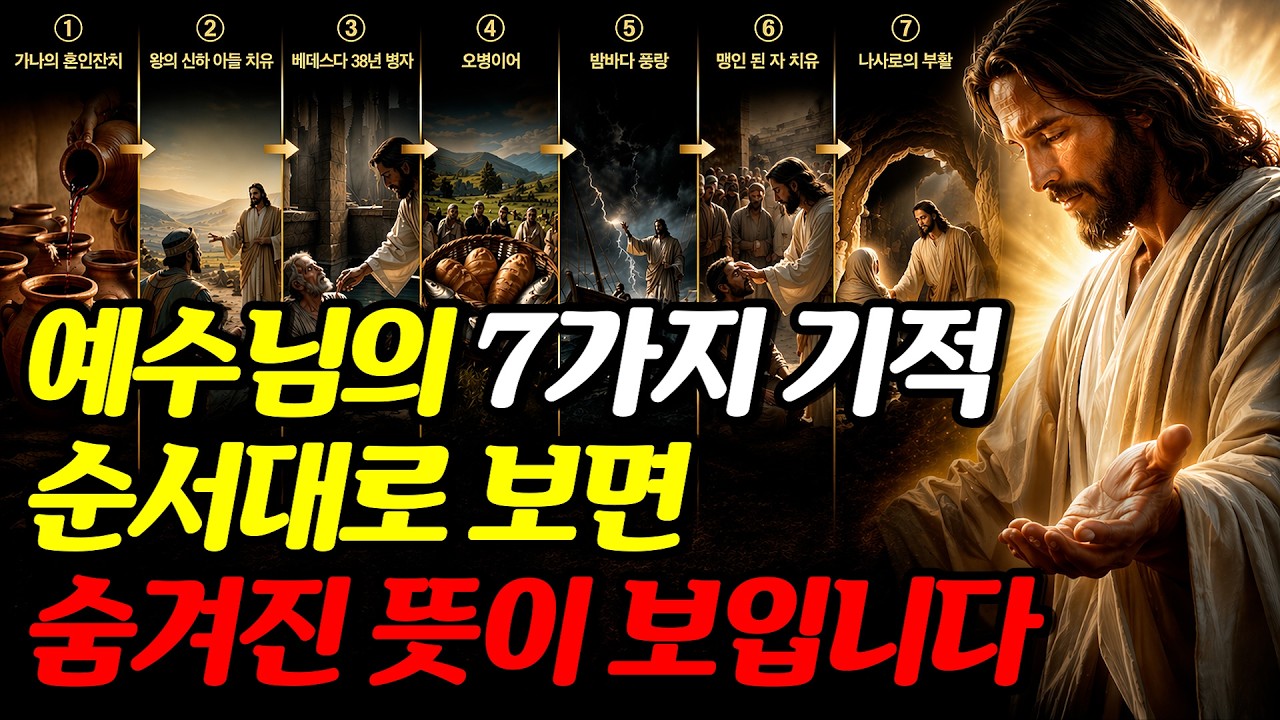 예수님의 7가지 기적, 순서를 따라가면 '숨겨진 진짜 뜻'이 드러납니다