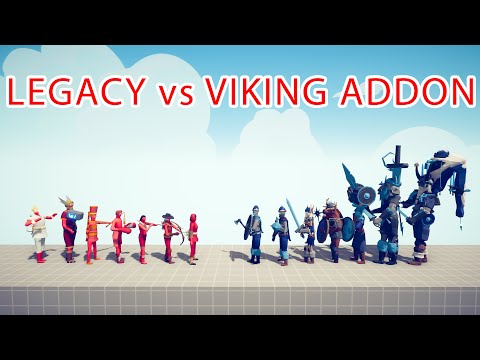 LEGACY Team vs VIKING ADDON Team - Totally Accurate Battle Simulator TABS
