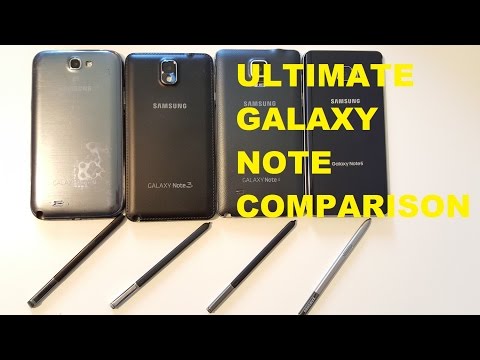 Note 2, 3, 4, 5 Comparison Every Galaxy Note