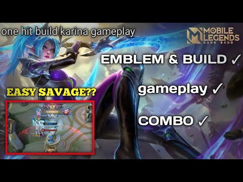 NEW SEASON META!? KARINA AUTO RANK UP COMBO AND BUILD EASY TO USE HERO -mlbb
