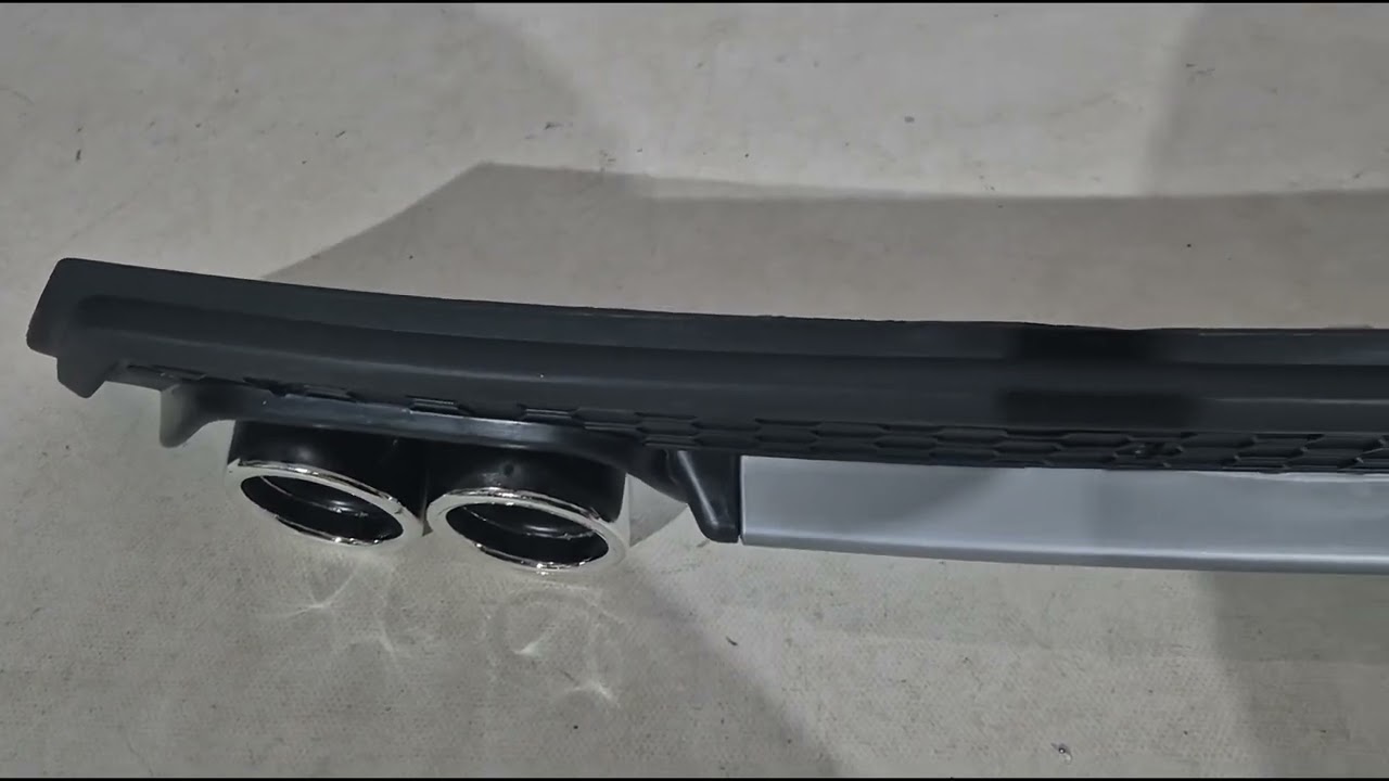 Универсальный Задний Диффузор DPT V-12 (ABS) (Серый + Черный Глянец) Video 1