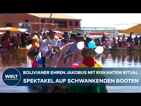 BOLIVIEN: Gläubige tanzen auf schwankenden Booten! Das steckt hinter dem Wasser-Ritual