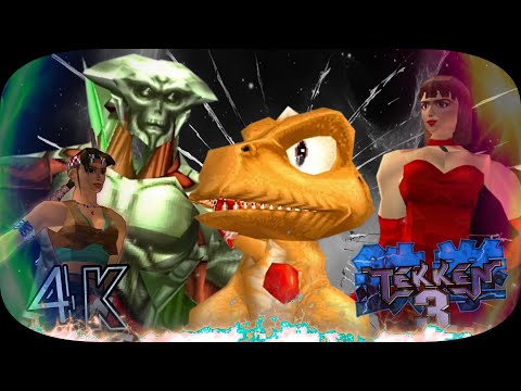 Gon, Julia, Yoshimitsu & Anna with Nina moves Team Tekken 3 Remastered UHD 4K 60 FPS