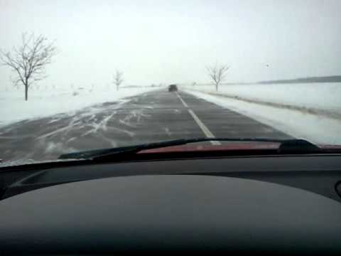 E85 (DN2) in zona Buzau, spre Bucuresti 12.02.2012