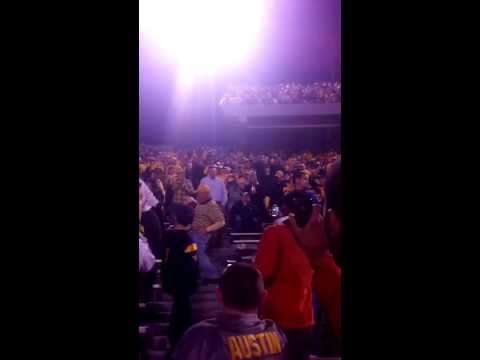 Old man dancing at wvu football game