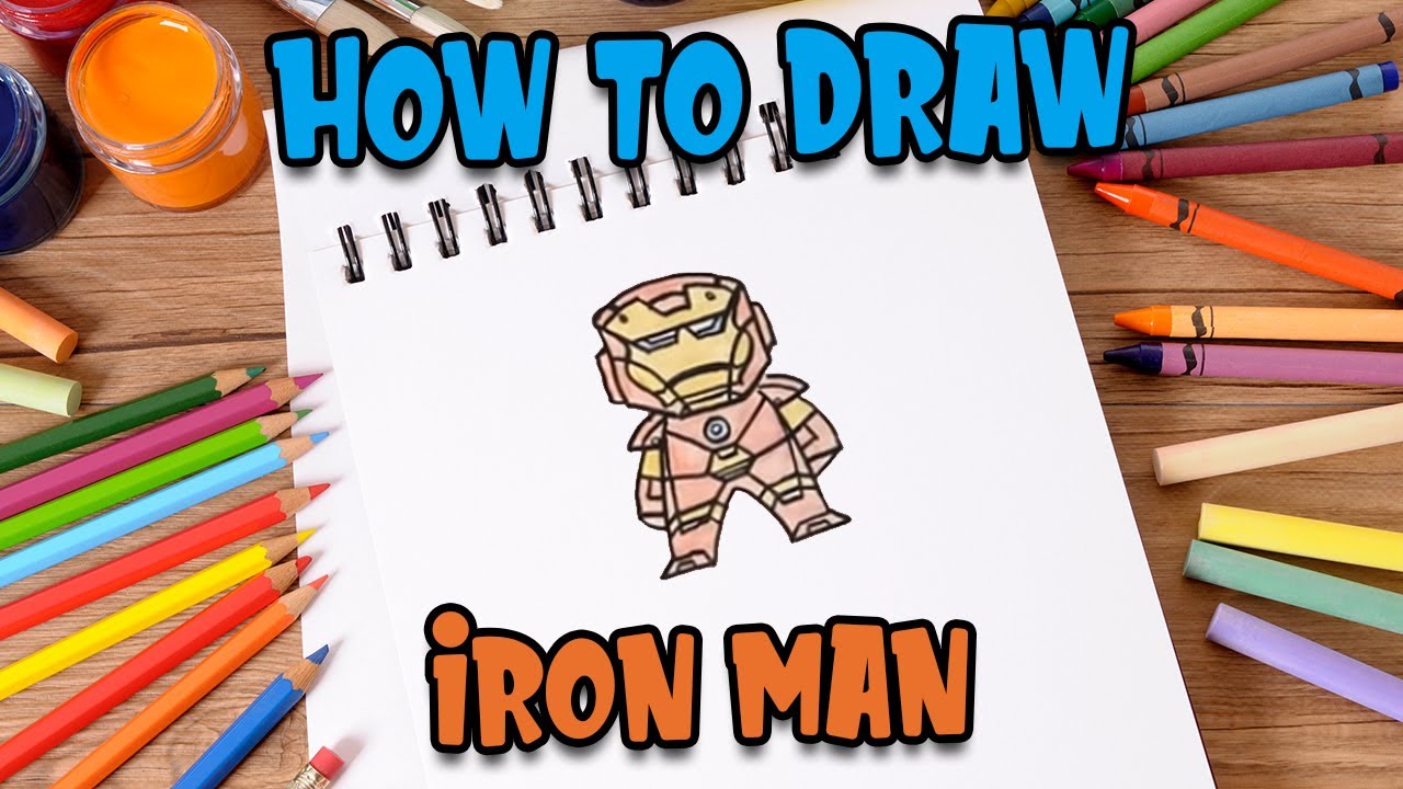 How to Draw easy Ironman step by step for Kids
