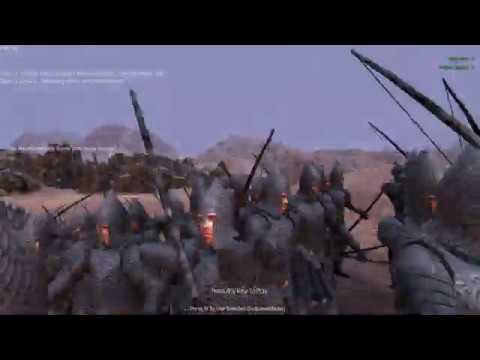 2,000 Gondor Heavy Archers (Hold Position) vs 2,000 Uruks (Attack)