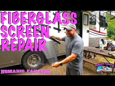 Replacing RV Fiberglass Charcoal Screens