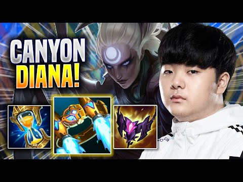 CANYON DOMINATING WITH DIANA! - DK Canyon Plays Diana JUNGLE vs Ekko! | Preseason 2023