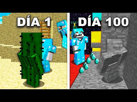 SOBREVIVÍ 100 DÍAS dentro de una BASE SECRETA de MINECRAFT