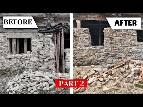 Demolishing & Rebuilding a Collapsing Limestone Wall: Part 2