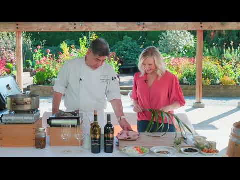 Cabernet Braised Duck Legs with Chanterelle Conserva at Barking Frog I Washington Grown