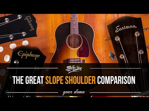 The great SLOPE SHOULDER comparison! GIBSON J45 vs. EPIPHONE J45 vs. EASTMAN E10SS & E20SS