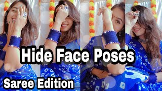 Top 7 Hide Face Poses  Saree Edition  DP or Profil