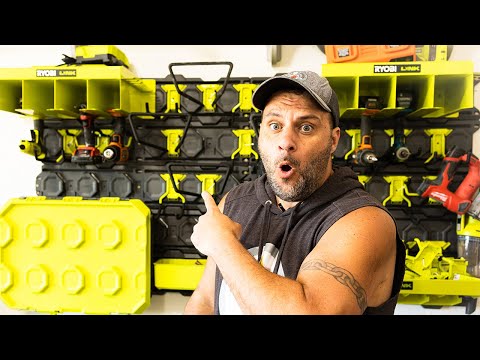 Ryobi Link Storage System better than I thought.  Garage organizing with Ryobi link system