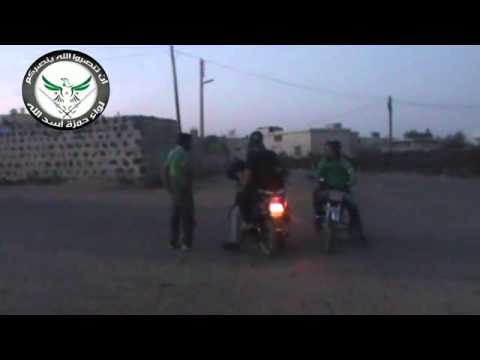 انتشار عناصر لواء حمزة أسد الله في قرية أم العوسج في ريف درعا