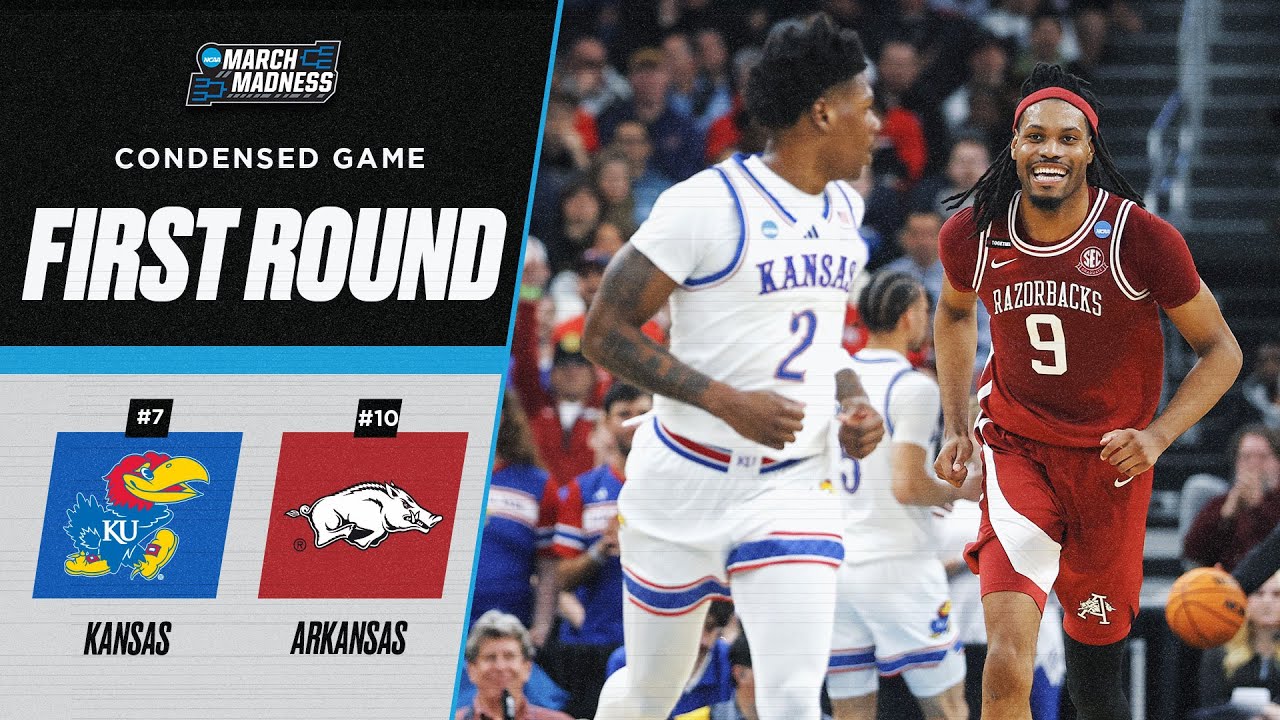 Arkansas vs. Kansas - First round NCAA tournament extended highlights