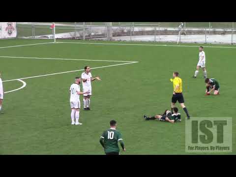 BRUTAL HEADBUTT FLOORS PLAYER!!  MAYBE HE MEANT TO GET THE BALL?
